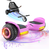 MIHOVER K1+G13 Self-Balancing Scooter with Seat Attachment,Balancing Scooter for Kids or Adults with Adjustable Length, Fits 6.5" 8" 10" ,360°swivel Wheel