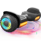 MIHOVER 6.5" Kids Self Balancing All-Terrain Self-Balancing Scooter-UL 2272 Certified,LED Lights,Bluetooth Speaker,7.75mph,Max Load 176 lbs-Black