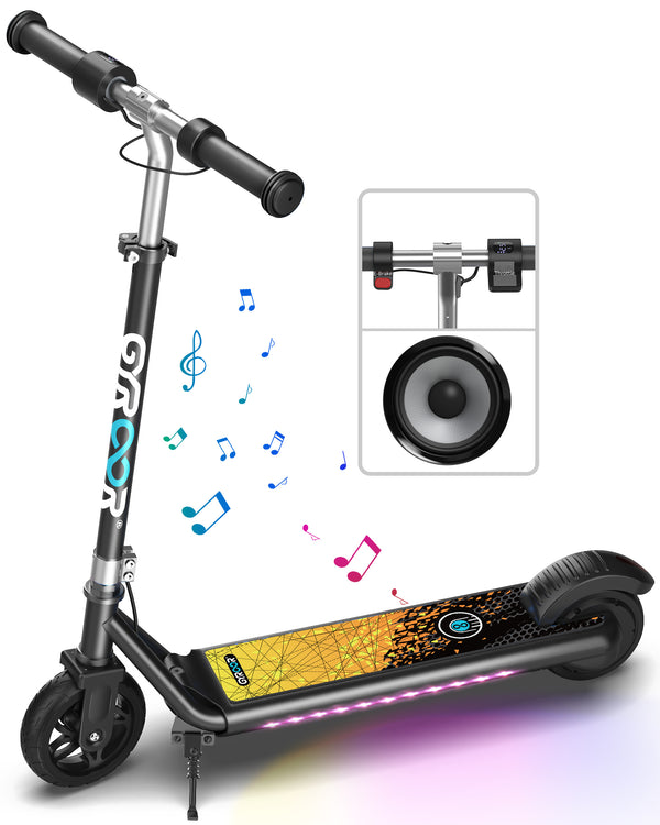 MIHOVER Electric Scooter for Kids, 150W Motor 10mph Speed Electric Scooter with Adjustable Handlebar and LED Lights
