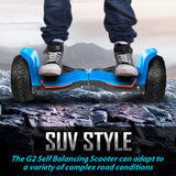 Warrior 8.5 inch 350W*2 off-Road Self-Balancing Scooter - All Terrain Self-Balancing Scooter with Bluetooth Speaker and LED Lights, 10 mph Max Speed for Kids and Adults,Max Weight 265lbs
