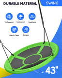 KEESTP 43 Inch Saucer Tree Swing Flying Indoor Outdoor Play Set Swing for Kids