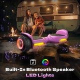 MIHOVER 6.5" Kids Self Balancing All-Terrain Self-Balancing Scooter-UL 2272 Certified,LED Lights,Bluetooth Speaker,7.75mph,Max Load 176 lbs-Black