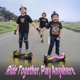 MIHOVER K1+G13 Self-Balancing Scooter with Seat Attachment,Balancing Scooter for Kids or Adults with Adjustable Length, Fits 6.5" 8" 10" ,360°swivel Wheel