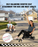 MIHOVER K1+G13 Self-Balancing Scooter with Seat Attachment,Balancing Scooter for Kids or Adults with Adjustable Length, Fits 6.5" 8" 10" ,360°swivel Wheel