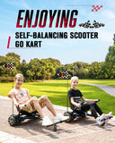 MIHOVER K1+G13 Self-Balancing Scooter with Seat Attachment,Balancing Scooter for Kids or Adults with Adjustable Length, Fits 6.5" 8" 10" ,360°swivel Wheel