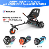 MIHOVER HK2 Hoverboard Go Kart with Rear Shock Absorption, Hoverboard Seat Attachment Accessory for 6.5" 8" 10" Hover Board (Hoverboard not included)