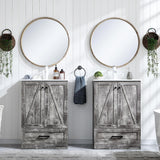 Athletgo 24" Farmhouse Bathroom Vanity with Sink, Bathroom Dresser with Large Storage Drawer