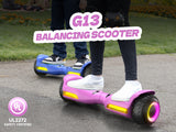 MIHOVER K1+G13 Self-Balancing Scooter with Seat Attachment,Balancing Scooter for Kids or Adults with Adjustable Length, Fits 6.5" 8" 10" ,360°swivel Wheel