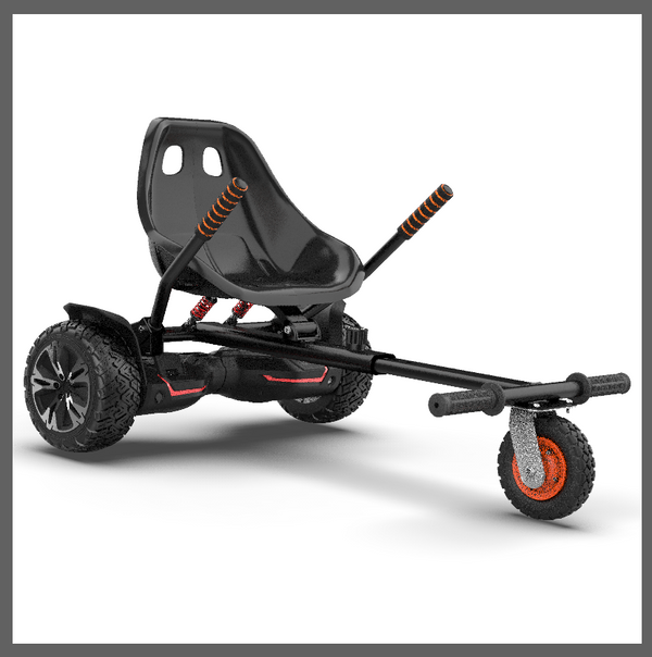 MIHOVER HK2 Hoverboard Go Kart with Rear Shock Absorption, Hoverboard Seat Attachment Accessory for 6.5" 8" 10" Hover Board (Hoverboard not included)