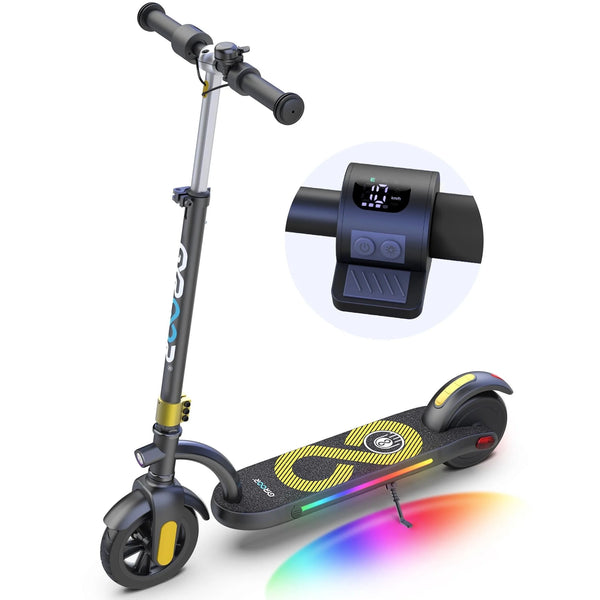 MIHOVER Electric Scooter for Kids, 180W Motor 10mph Speed Electric Scooter with Adjustable Handlebar and LED Lights