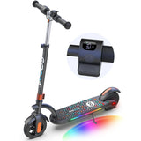 MIHOVER Electric Scooter for Kids, 180W Motor 10mph Speed Electric Scooter with Adjustable Handlebar and LED Lights