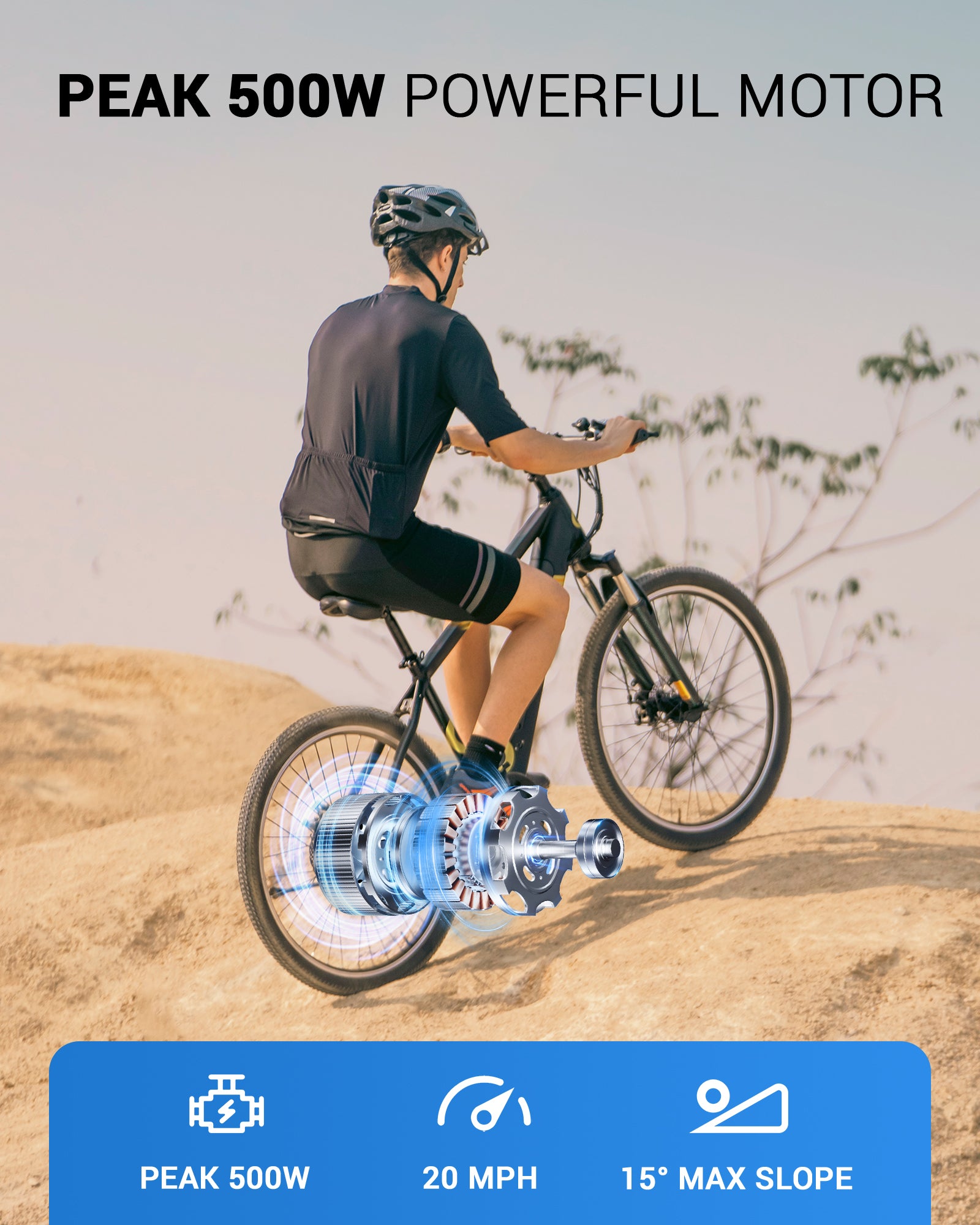 MIHOVER EB262 Electric Bike with 26" Tires-UL284, 20 Mph