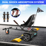 MIHOVER HK2 Hoverboard Go Kart with Rear Shock Absorption, Hoverboard Seat Attachment Accessory for 6.5" 8" 10" Hover Board (Hoverboard not included)